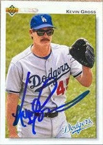 Kevin Gross Signed 1992 Upper Deck Baseball Card - Los Angeles Dodgers