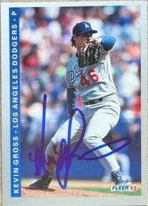 Kevin Gross Signed 1993 Fleer Baseball Card - Los Angeles Dodgers