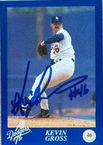 Kevin Gross Signed 1993 LA Police Baseball Card - Los Angeles Dodgers