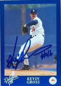 Kevin Gross Signed 1993 LA Police Baseball Card - Los Angeles Dodgers