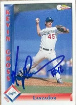 Kevin Gross Signed 1993 Pacific Spanish Baseball Card - Los Angeles Dodgers