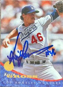 Kevin Gross Signed 1994 Leaf Baseball Card - Los Angeles Dodgers - PastPros