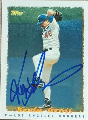 Kevin Gross Signed 1995 Topps Cyberstats Baseball Card - Los Angeles Dodgers - PastPros