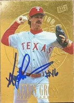 Kevin Gross Signed 1996 Fleer Ultra Gold Medallion Baseball Card - Texas Rangers