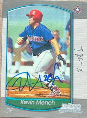 Kevin Mench Signed 2000 Bowman Baseball Card - Texas Rangers