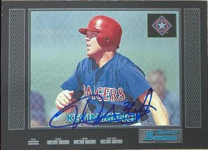 Kevin Mench Signed 2000 Bowman Retro/Future Baseball Card - Texas Rangers