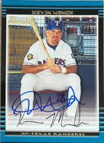 Kevin Mench Signed 2002 Bowman Baseball Card - Texas Rangers