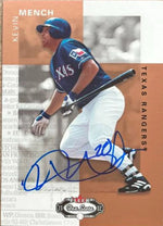 Kevin Mench Signed 2002 Fleer Box Score Baseball Card - Texas Rangers