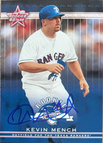 Kevin Mench Signed 2002 Leaf Rookies & Stars Baseball Card - Texas Rangers