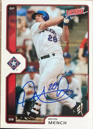 Kevin Mench Signed 2002 Upper Deck Victory Update Baseball Card - Texas Rangers