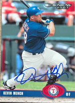 Kevin Mench Signed 2003 Donruss Baseball Card - Texas Rangers