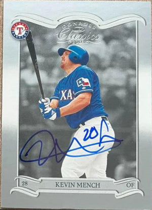 Kevin Mench Signed 2003 Donruss Classics Baseball Card - Texas Rangers