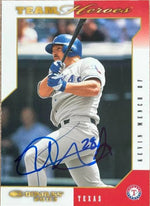 Kevin Mench Signed 2003 Donruss Team Heroes Baseball Card - Texas Rangers