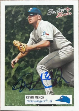 Kevin Mench Signed 2003 Fleer Double Header Baseball Card - Texas Rangers