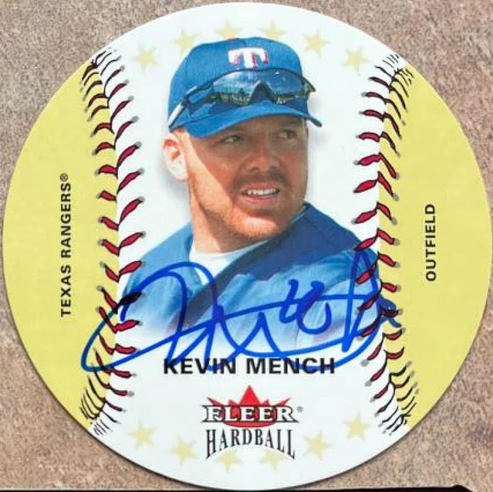 Kevin Mench Signed 2003 Fleer Hardball Baseball Card - Texas Rangers