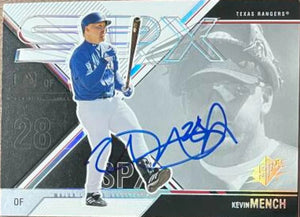 Kevin Mench Signed 2003 SPx Baseball Card - Texas Rangers