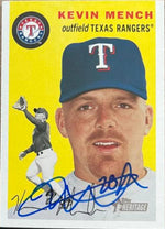 Kevin Mench Signed 2003 Topps Heritage Baseball Card - Texas Rangers