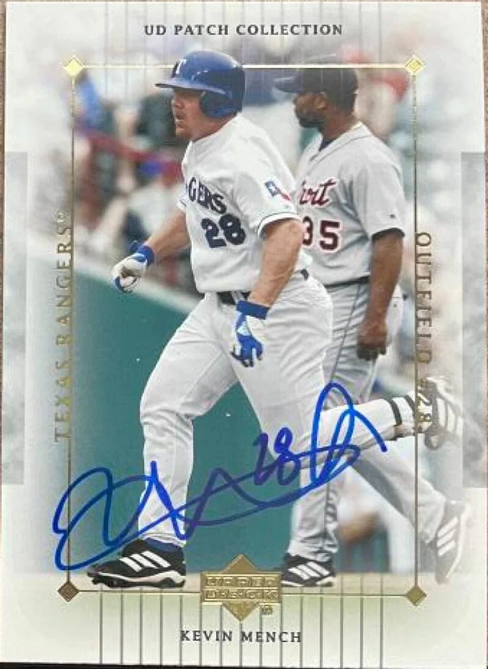 Kevin Mench Signed 2003 UD Patch Collection Baseball Card - Texas Rangers