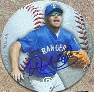 Kevin Mench Signed 2003 Upper Deck Standing O! Die Cuts Baseball Card - Texas Rangers