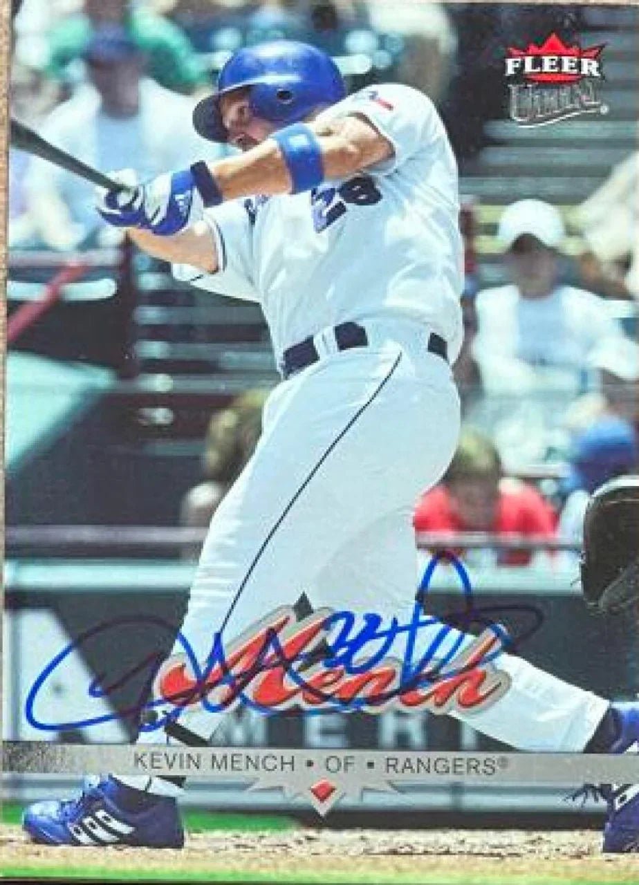 Kevin Mench Signed 2006 Fleer Ultra Baseball Card - Texas Rangers