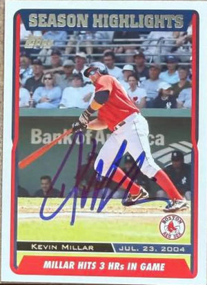 Kevin Millar Signed 2004 Topps World Series Commemorative Gift Set Baseball Card - Boston Red Sox #33