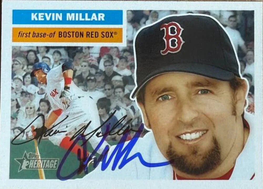 Kevin Millar Signed 2005 Topps Heritage Baseball Card - Boston Red Sox #307