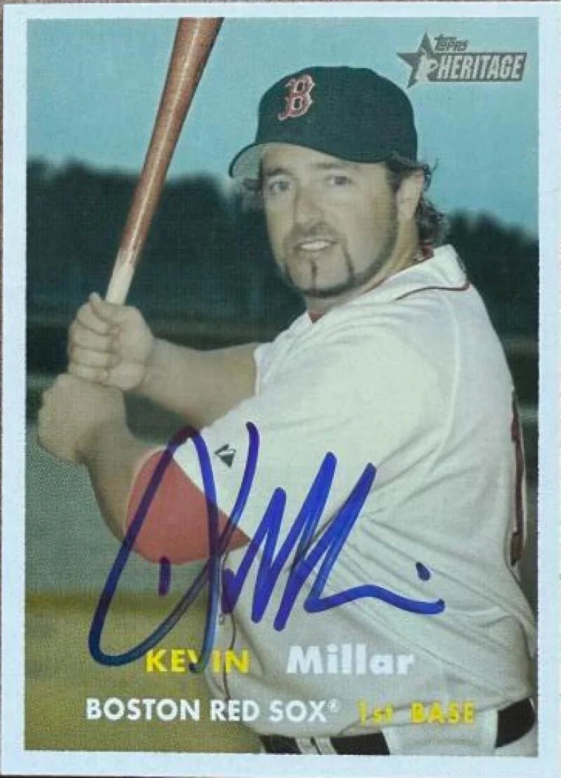Kevin Millar Signed 2006 Topps Heritage Baseball Card - Boston Red Sox #458
