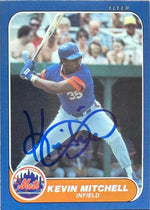 Kevin Mitchell Signed 1986 Fleer Update Baseball Card - New York Mets #U-76
