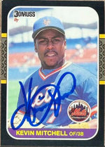Kevin Mitchell Signed 1987 Donruss Baseball Card - New York Mets #599