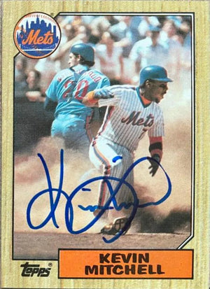 Kevin Mitchell Signed 1987 Topps Baseball Card - New York Mets #653