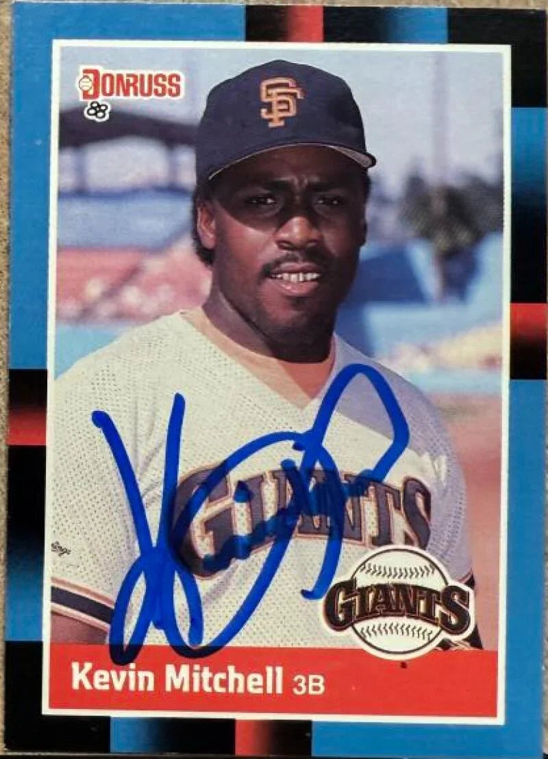 Kevin Mitchell Signed 1988 Donruss Baseball Card - San Francisco Giants #66