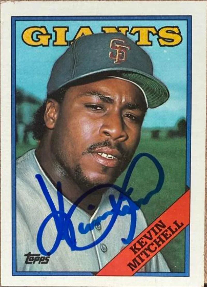 Kevin Mitchell Signed 1988 Topps Baseball Card - San Francisco Giants #497