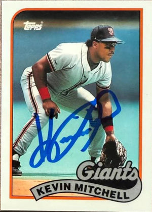 Kevin Mitchell Signed 1989 Topps Tiffany Baseball Card - San Francisco Giants #189