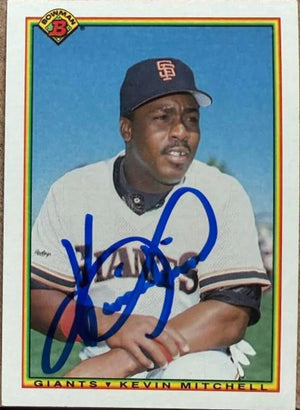 Kevin Mitchell Signed 1990 Bowman Baseball Card - San Francisco Giants #232