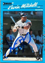 Kevin Mitchell Signed 1990 Donruss Best of the NL Baseball Card - San Francisco Giants #85