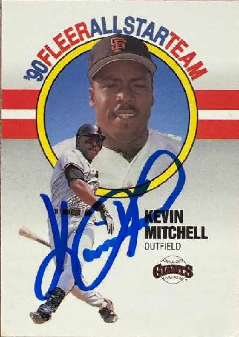 Kevin Mitchell Signed 1990 Fleer '90 Fleer All-Star Team Baseball Card - San Francisco Giants #6