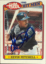 Kevin Mitchell Signed 1990 Topps Hills Hit Men Baseball Card - San Francisco Giants #5