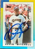 Kevin Mitchell Signed 1990 Topps Major League Leaders Minis Baseball Card - San Francisco Giants #86