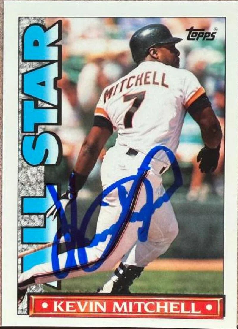 Kevin Mitchell Signed 1990 Topps TV All-Stars Baseball Card - San Francisco Giants #40