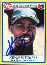Kevin Mitchell Signed 1991 Post Baseball Card - San Francisco Giants #24