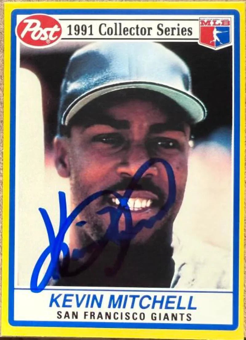 Kevin Mitchell Signed 1991 Post Baseball Card - San Francisco Giants #24