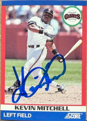 Kevin Mitchell Signed 1991 Score 100 Superstars Baseball Card - San Francisco Giants #98