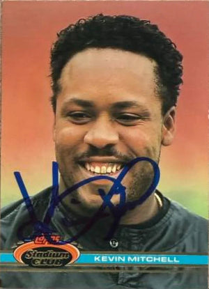 Kevin Mitchell Signed 1991 Stadium Club Baseball Card - San Francisco Giants #250