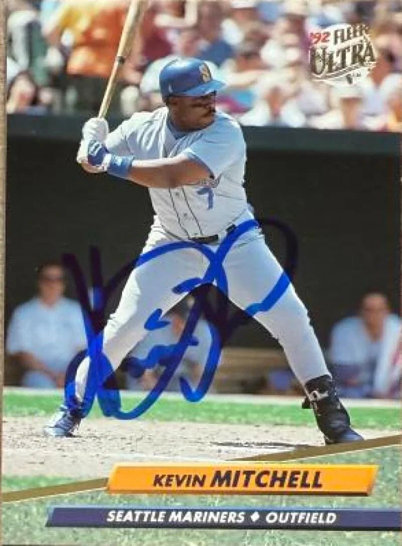 Kevin Mitchell Signed 1992 Fleer Ultra Baseball Card - Seattle Mariners #434