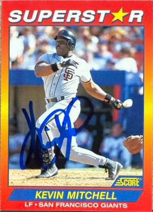 Kevin Mitchell Signed 1992 Score 100 Superstars Baseball Card - San Francisco Giants  #93