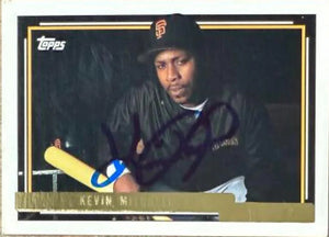 Kevin Mitchell Signed 1992 Topps Gold Baseball Card - Sanf Francisco Giants #180