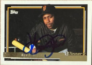 Kevin Mitchell Signed 1992 Topps Gold Winner Baseball Card - San Francisco Giants #180