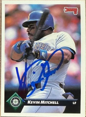 Kevin Mitchell Signed 1993 Donruss Baseball Card - Seattle Mariners #157
