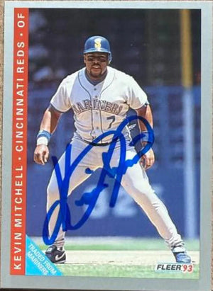 Kevin Mitchell Signed 1993 Fleer Baseball Card - Seattle Mariners #396