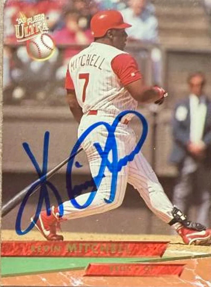 Kevin Mitchell Signed 1993 Fleer Ultra Baseball Card - Cincinnati Reds #331